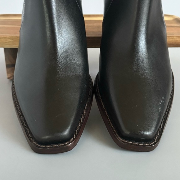 Tori Burch Zip Booties, Black Ankle Boots, Size 6 - Picture 10 of 16